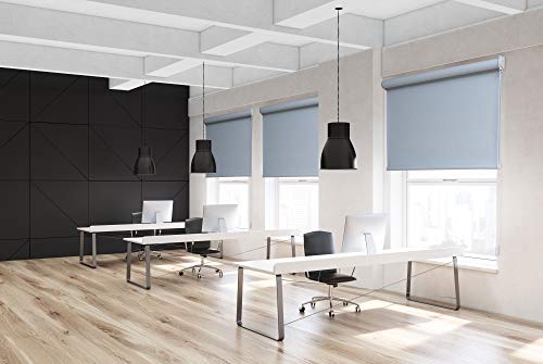 Persiana Enrollable Blackout, Persianas Dasa, Gris, 60cm Ancho x 220cm Largo (23 3/4"W x 86 1/2"L)