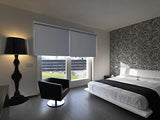 Persiana Enrollable Blackout, Persianas Dasa, Gris, 60cm Ancho x 220cm Largo (23 3/4"W x 86 1/2"L)