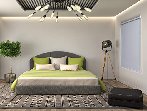 Persiana Enrollable Blackout, Persianas Dasa, Gris, 60cm Ancho x 220cm Largo (23 3/4"W x 86 1/2"L)