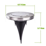 Luces Solar de Tierra Luz 8 LED, WZTO Luces Solares Jardin Impermeable Lámpara en el Exterior, Patio, Entrada de Garaje, Césped, Decoración de Camin (Blanco Frío, 10 Piezas)