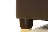 Poundex F7602 Seccional Reversible, Estilo Contemporáneo, Tapizado en Tela de Polifibra/Vinil, Color Café