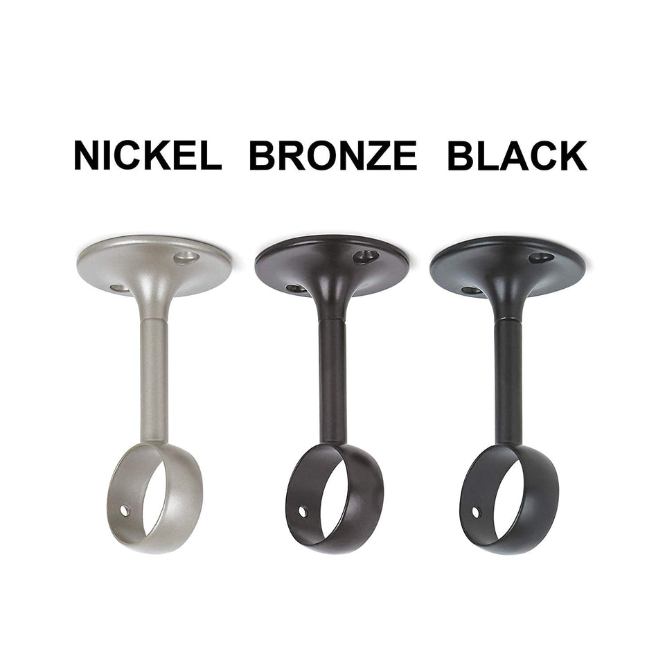 AmazonBasics, Set de 2 Soportes Ajutables para Techo, Níquel
