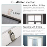 LUCKUP - Estor Enrollable de Cebra fácil de Fijar con Accesorios de instalación, Gris, 27.6" x 59"