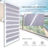 LUCKUP - Estor Enrollable de Cebra fácil de Fijar con Accesorios de instalación, Gris, 27.6" x 59"