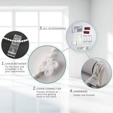 LUCKUP - Estor Enrollable de Cebra fácil de Fijar con Accesorios de instalación, Gris, 27.6" x 59"