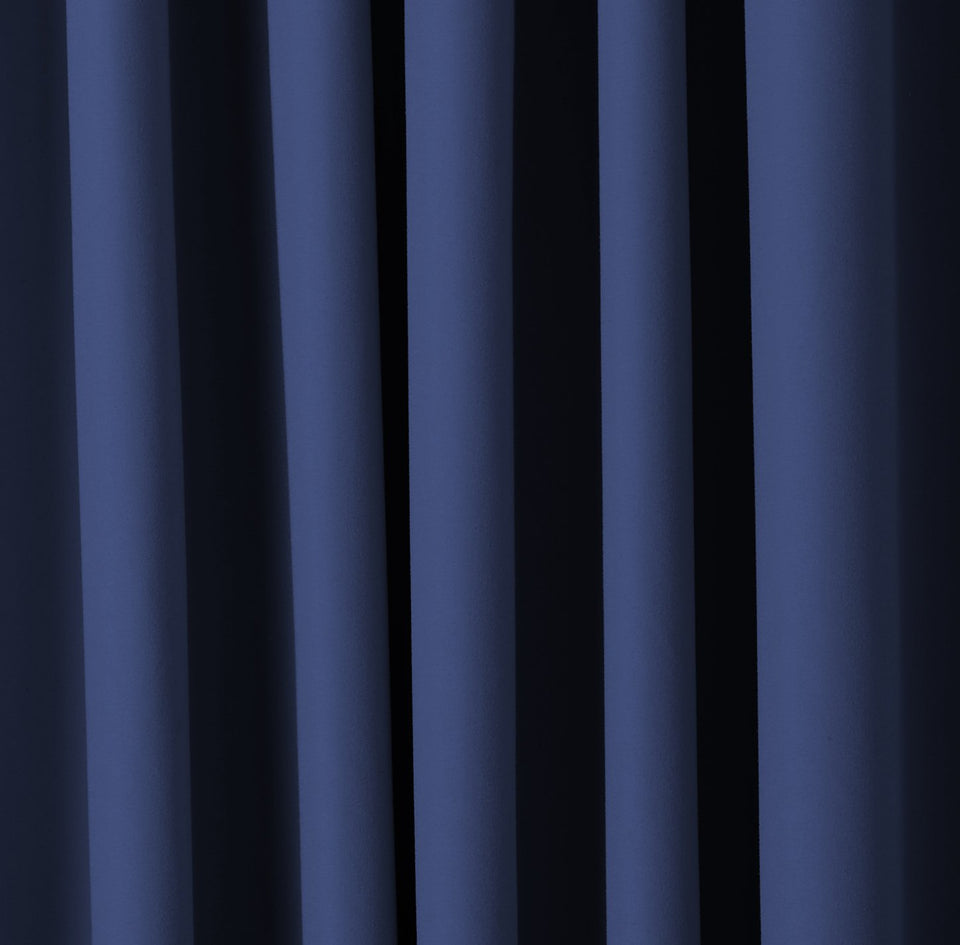 Amazon Basics Set de Cortina de oscurecimiento, 132 x 160 cm, Color Azul Marino