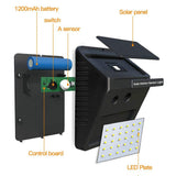 Luces Solares - Pesoo 30 LED Lámpara Solar Exterior Solar Luz LED Iluminación Exterior para Jardín, Patio, Terraza, Inicio, Camino, Escalera Exterior Paquete de 2 [Clase de eficiencia energética A+++]