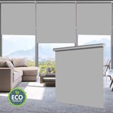 LUCKUP - Persianas enrollables de Tela 100% Opacas, protección UV, Impermeables, Gris, 30" x 79"