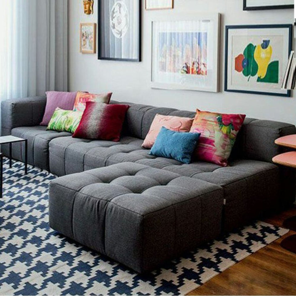 RematesMx Sala Saura Vintage Lino Gris Der