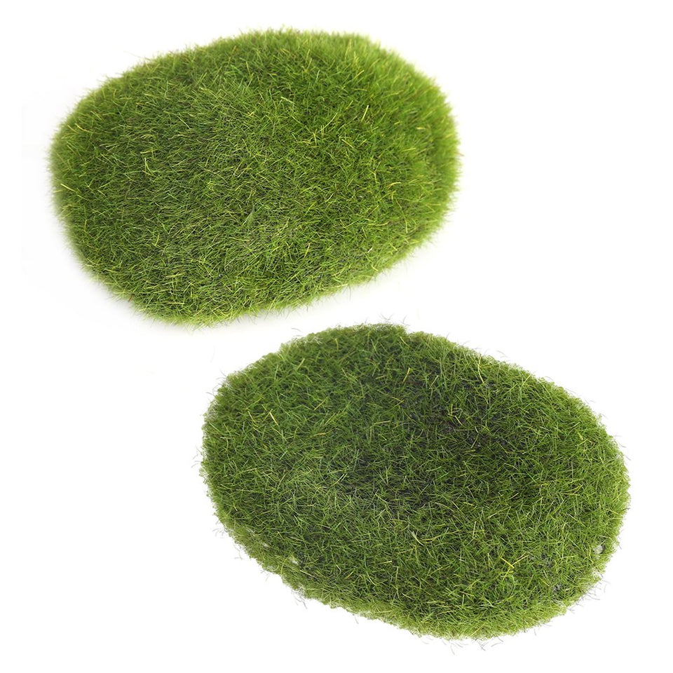 Piedras de musgo artificiales, 12 piezas de musgo verde cubierto de rocas decorativas Simulación de hierba Bryophyte Bonsai jardín DIY decoración de paisaje