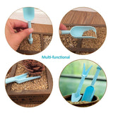 Cheelom Mini jardín de 15 piezas para trasplante manual de herramientas suculentas Plantación en miniatura, macetas, cactus, planta de interior, herramientas de bonsai, kit de bonsai (Azul)