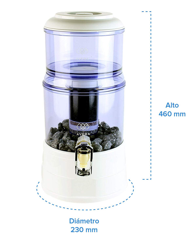 AVERA Purificador de agua. 5 litros. Dispensador y filtro de agua.