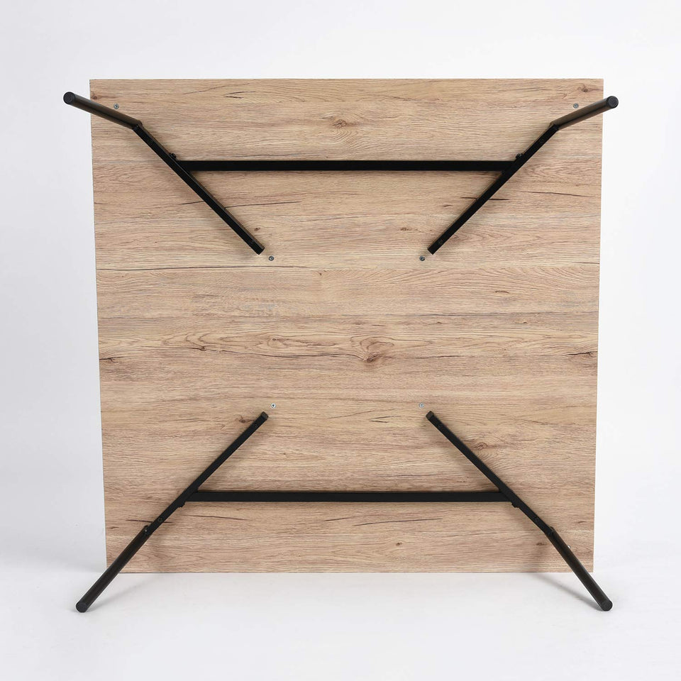 FurnitureR Mesa de Centro Cuadrada contemporánea de Vidrio Templado: Moderna Mesa de cóctel, Mesa de sofá para Sala de Estar y Oficina