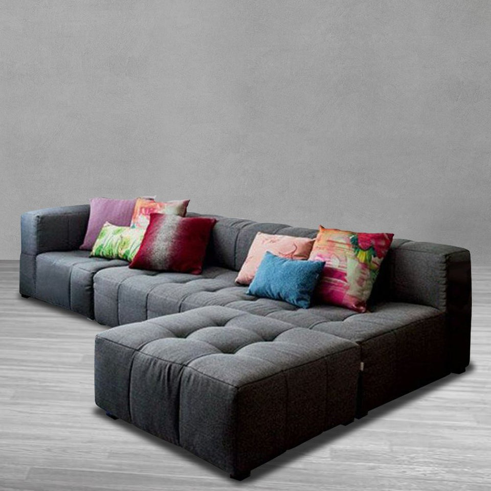 RematesMx Sala Saura Vintage Lino Gris Der