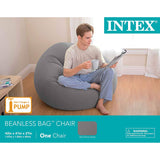 Intex Beanless Bag™ Silla Inflable, 107 cm x 104 cm x 68.5 cm, beige