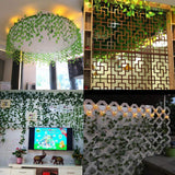 Eokeanon Plantas Artificiales, Vides Artificiales, 78 Pies (12 Piezas) Falso Hiedra Falsa Hojas Colgando Vegetación Guirnalda Planta de Vid para el Banquete de Boda Jardín Decoración de la Pared