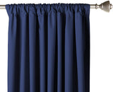 Amazon Basics Set de Cortina de oscurecimiento, 132 x 160 cm, Color Azul Marino