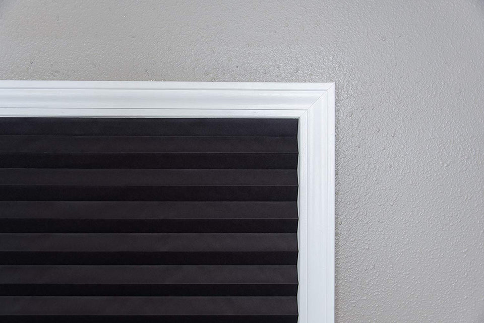 Original Blackout Pleated Paper Shade, Black, 48" x 72", 6 Pack